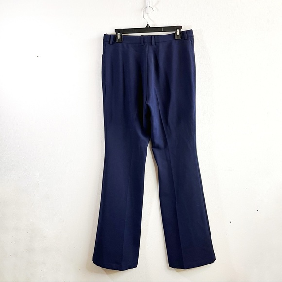 Akris Punto Pants Mikko Straight Leg Boyfriend Pants in Navy Blue Sz US 10 EUC - Picture 8 of 12